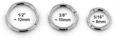 13.03 mm = 0.5130 in. Body Jewelry Measurement Guide