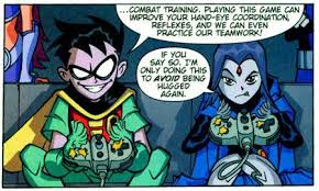 What's that? she asked pointing to what cyborg was holding. Raven And Robin Teen Titans Home Facebook