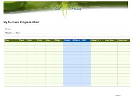 Weight Loss Progress Chart Download Printable Pdf