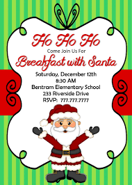 Breakfast With Santa Invitation Santa Party Invitation Etsy In 2020 Christmas Invitations Template Christmas Eve Party Invitations Santa Invitations