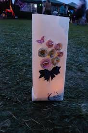 A candle of hope is a bag filled with sand and a candle which is decorated and dedicated to somebody touched by cancer. Candles