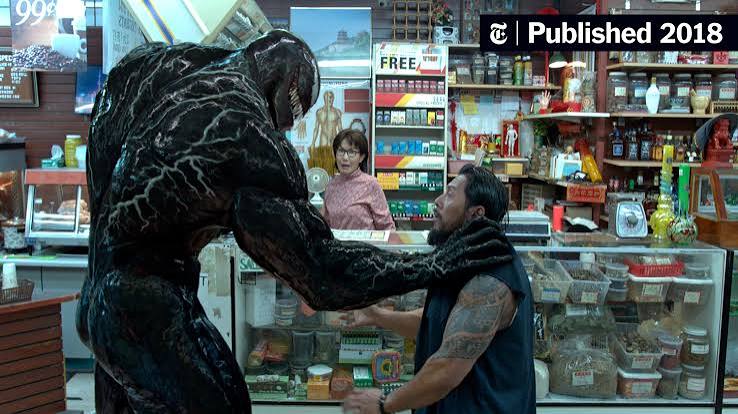 Review: In 'Venom,' Tom Hardy as a Weirder-Than-Usual, Not-Quite Superhero  - The New York Times