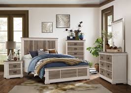 Bostwich shoals queen panel bed with dresser mirror. Bedroom Sets Brown And White Bedroom Set