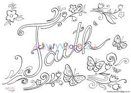 A lot of printable coloring pages can be available on just a couple of clicks on our website. Faith Word Colouring Page