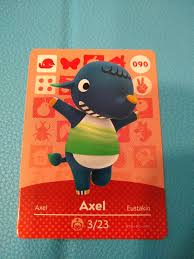 Animal Crossing Amiibo Card Axel Animal Crossing Animals Dinosaur Stuffed Animal