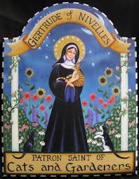 Margaret had many disabilities and she will hopefully be a saint soon. Carolee Clark St Gertrude Of Nivelles Patron Saint Of Cats And Gardeners Feast Day March 17th Patron Saint Of Cats Patron Saints Crazy Cats