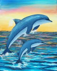 Dolphins Dolphin Painting Dolphin Art Simple Acrylic Paintings