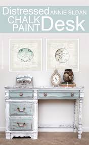 Distressed Chalk Paint Desk Makeover How To Nest For Less Chalk Paint Desk Painted Desk Paint Furniture