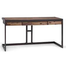 Erina Desk Simpli Home Solid Wood Writing Desk Acacia Wood Desk
