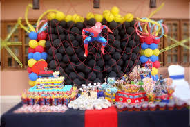 Your guests will love your idea of spiderman birthday decorations for the food and drinks table. Spiderman Birthday Party Ideas Photo 4 Of 18 Catch My Party