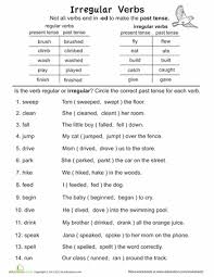 Irregular Verbs Worksheet Irregular Verbs Verb Worksheets Helping Verbs Worksheet