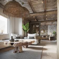 2 Homes In Mediterranean Rustic Chic Rustic Living Room Interior Natural Home Decor