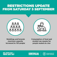 More information about the easing of restrictions in south australia, and requirements regarding specific activities are being updated as circumstances change . Covid 19 Update Relaxing Of Restrictions In Sa From 5 Sep 2020 What S On For Adelaide Families Kidswhat S On For Adelaide Families Kids