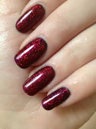 Shellac Red With Glitter Red Nails Glitter Glitter Gel Nails Red Gel Nails