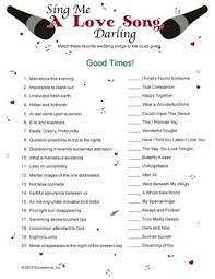 Sing Me A Love Song Darling Bridal Shower Games Wedding Love Songs Wedding Bridal Shower
