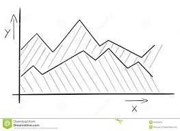 Sketch Of The Area Chart Stock Vector Illustration Of Hand