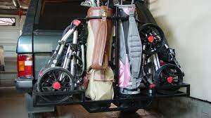 Trailer hitch golf club carrier. Golf Bag Carrier Rack Youtube
