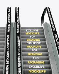 This is very easy to do since the mockup comes with smart objects so you can insert your graphics with a couple of swift clicks. Double Escalator Mockup In Indoor Advertising Mockups On Yellow Images Object Mockups