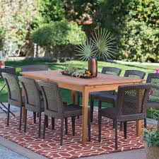 Belham Living Brisbane Outdoor Wood Extension Patio Dining Set Www Hayneedle Com Patio Dining Set Patio Outdoor Dining