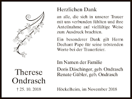 38 duncan ave pequannock, nj 07440: Traueranzeigen Von Therese Ondrasch Trauer Hna De