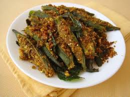 Bhindi Sambhariya Gujarati Style Stuffed Okra Recipe Indian Food Recipes Vegetarian Okra Recipes Gujarati Recipes