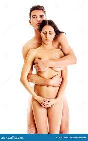 Man Covering Woman`s Nude Body Stock Photo - Image of erotic, embracing:  80514770