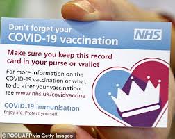 The cards also have 0.25mm rounded corners, but its best. Covid 19 Uk Fears Over New Nhs Vaccination Identity Card Daily Mail Online