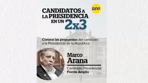 De lunes a viernes de 8:30 a 20:30 hrs. Rpp Noticias Candidatos A La Presidencia En Un 2x3 Marco Arana Del Frente Amplio Facebook