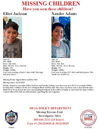 Is daycare good for young children? Mesa Police Dept On Twitter Have You Seen Missing Children Elliot Jackson And Xander Adams They Went Missing On 04 29 2020 If You Happen To See Them Or Have Information Regarding Their Whereabouts