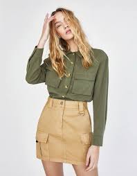 Bershka Black Cargo Pants With Chain New Collection Women Bershka United States Cargo Skirt Fashion News Fashion