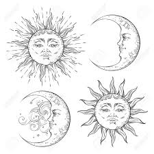 Find many great new & used options and get the best deals for luna oracle tattoo cedar acoustic electric guitar at the best online prices at ebay! Boho Flash Tattoo Design Hand Drawn Art Sun And Crescent Moon Royalty Free Cliparts Vectors And Stock Illustration Image 71722093