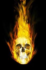 Realistic skull on fire drawing. 21 Flaming Skulls Ideas Skull Art Skull Wallpaper Skull
