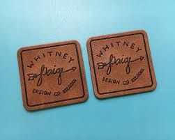 300 Embossed Pu Leather Labels Custom Logo Leather Tags Pu Leather Patches Sewing Leather Patch Faux Leather Lab Leather Label Custom Labels Sewing Leather