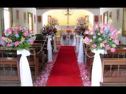 Floreria Lety Arreglos Para Iglesia Youtube Simple Church Wedding Tall Wedding Centerpieces Church Wedding Decorations