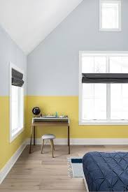 Two Toned Walls Two Toned Bedroom Wall Paint Colors Bottom Part Is Painted In Benjamin Moore Oh She Glows Bedroom Wall Paint Bedroom Paint Colors Bedroom Wall