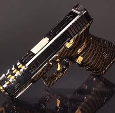 Black And Gold Carbon Fiber Pin On Straps