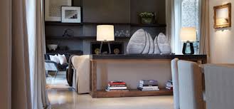 Private Residence Yorkshire Townhouse Interior Luxury Interior Design Console Table Behind Sofa