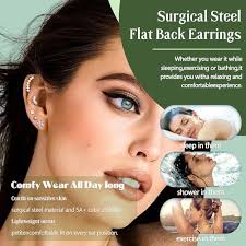 CASSIECA 6 Pieces 16G Stainless Steel Silver Ear Cartilage Earrings for  Women Girls Tragus Helix Earring Cute Flower Conch Flat Back Tragus Helix  Piercing Jewellery, Stainless Steel Metal : Amazon.com.au: Clothing, Shoes