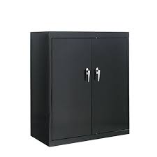 Alera Alecm4218bk 36 X 18 X 42 Black 2 Door Steel Storage Cabinet With Two Shelves