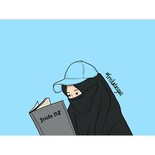 Para perempuan muslimah yang memakai cadar akan lebih dihargai oleh semua orang. 50 Gambar Kartun Muslimah Bercadar Cantik Berkacamata Kartun Muslimah