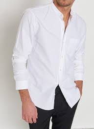 Prenez votre taille de chemise habituelle. Chemise Blanche Pour Homme Col Mao En Oxford Tissus Repassage Facile Oeko Tex