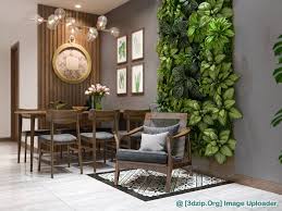 3d interior kitchen livingroom 12