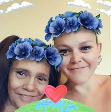 Lucy Chen with her stunt double! 💙💙