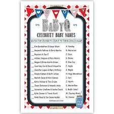 Baby name encyclopedia from the baby name wizard celebrity baby names. Amazon Com Babyq It S A Boy Baby Shower Game Celebrity Baby Names Handmade