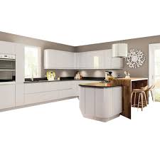 Handleless Design Light Grey High Gloss Kitchen Cabinets Living Room Sets Aliexpress