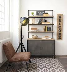 Hogar camas decoración del hogar decoracion de interiores decoracion de muebles interiores dormitorios blancos dormitorios decoración en blanco. Decoracion De Pared De Abeto Y Metal Negro 23x105 Danbury Maisons Du Monde