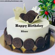 Hence, you can easily dedicate it to a person of any geographic location. Free Download Happy Birthday Nirav Birthday Cake Photo