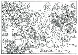 Explore 623989 free printable coloring pages for your kids and adults. Waterfall Coloring Pages Nature Waterfall Landscape Scene Printable 2021 793 Coloring4free Coloring4free Com