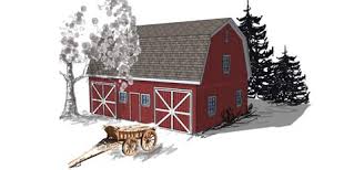 Find out more about our simple kits or request a custom cabin today! Gambrel Style Wood Barn Kit Post And Beam Barn Kit Barn Building Kits Timber Frame Plans
