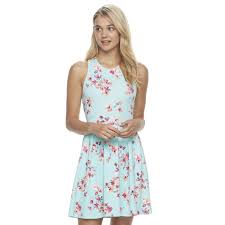 Juniors So Textured Floral Skater Dress Dresses Floral Skater Dress Kohls Dresses